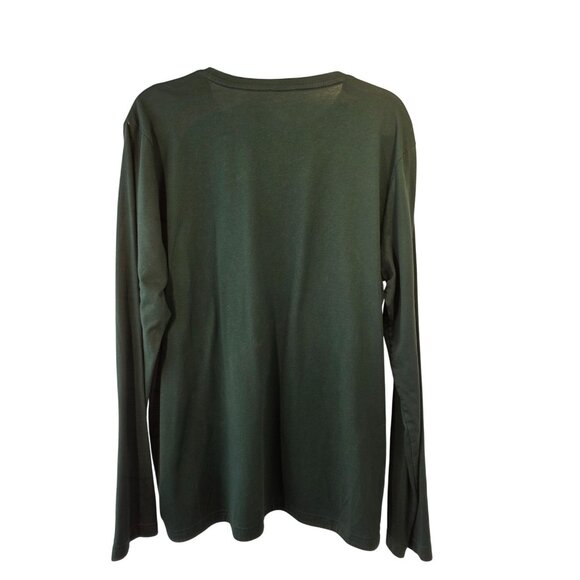 Tek Gear Essential Gear Long Slv Shirt Men Sz XL Green Cotton Blend Athletic Tee - Picture 3 of 7